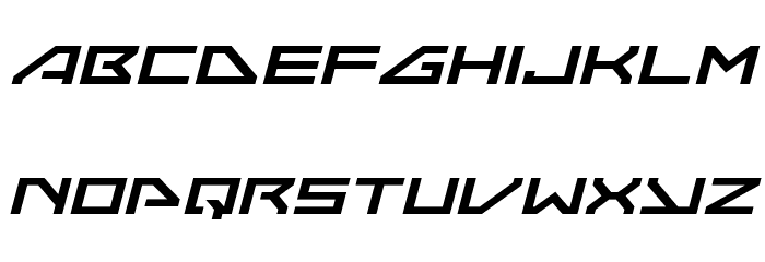 Neo-Navy Expanded Italic Font LOWERCASE