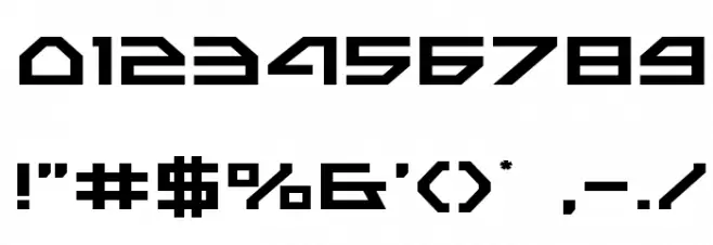 Neo-Navy Expanded Font OTHER CHARS