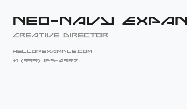 Neo-Navy Expanded Business Card