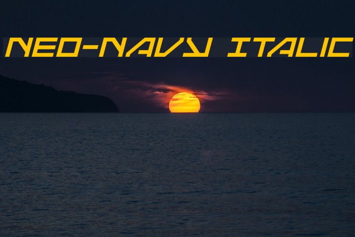 Neo-Navy Italic Font examples