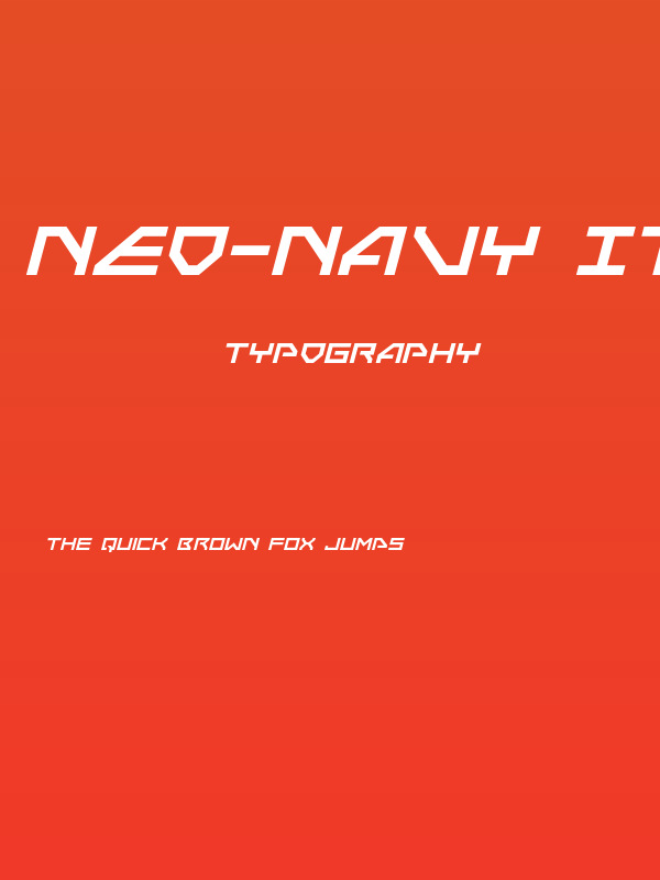 Neo-Navy Italic Poster