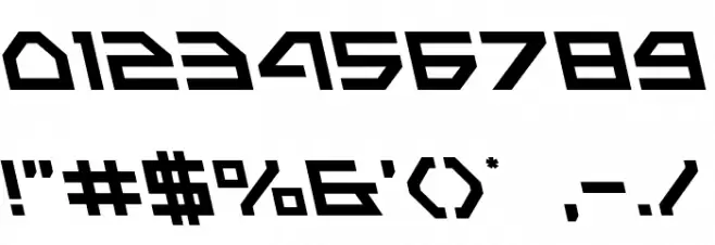 Neo-Navy Leftalic Font OTHER CHARS