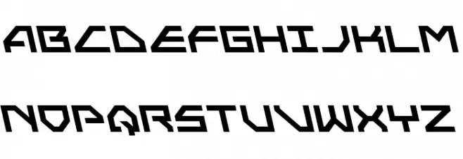 Neo-Navy Leftalic Schriftart Groß