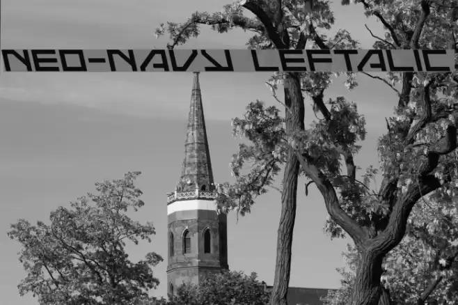 Neo-Navy Leftalic Font examples