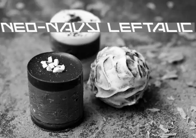 Neo-Navy Leftalic Font examples