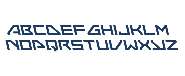 Neo-Navy Leftalic Lowercase