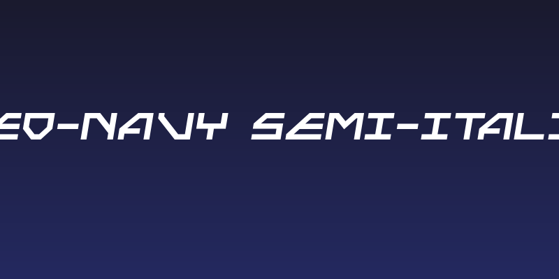 Neo-Navy Semi-Italic Social Header