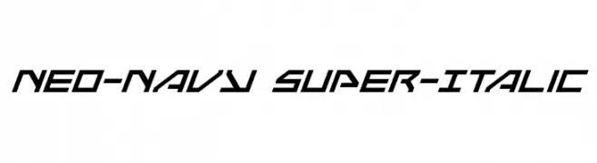 Neo-Navy Super-Italic  नि: शुल्क फ़ॉन्ट्स डाउनलोड