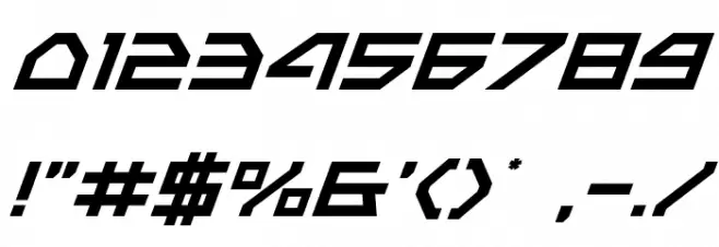 Neo-Navy Super-Italic Font OTHER CHARS