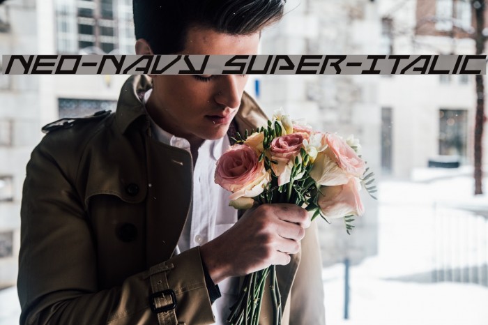 Neo-Navy Super-Italic Font examples