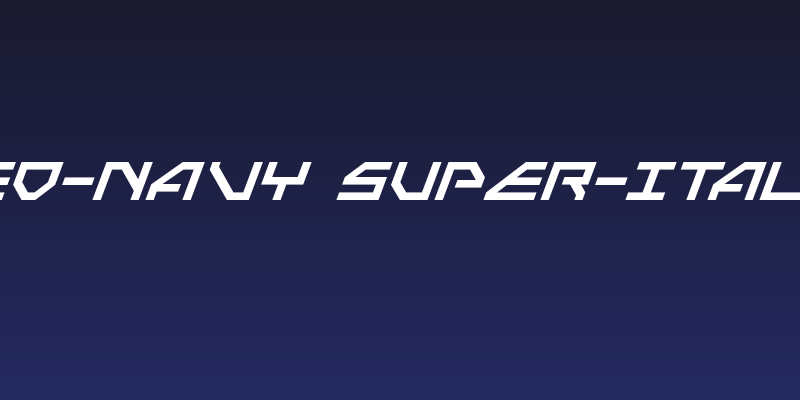 Neo-Navy Super-Italic Social Header