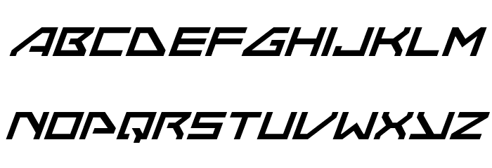 Neo-Navy Super-Italic Font LOWERCASE