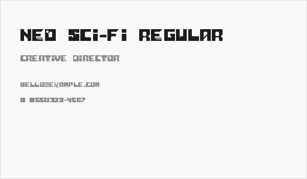 Neo Sci-Fi Regular Business Card