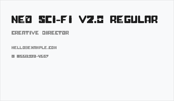 Neo Sci-Fi v2.0 Regular Business Card