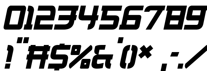 Neo Tech Italic Font OTHER CHARS