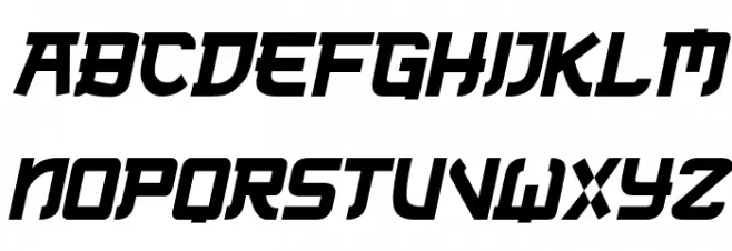 Neo Tech Italic Schriftart Groß
