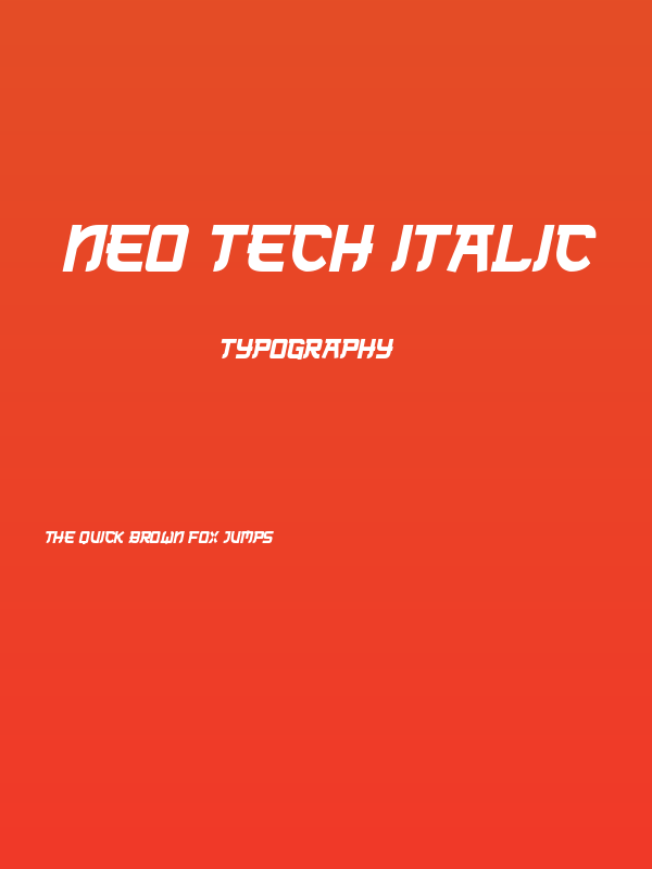 Neo Tech Italic Poster