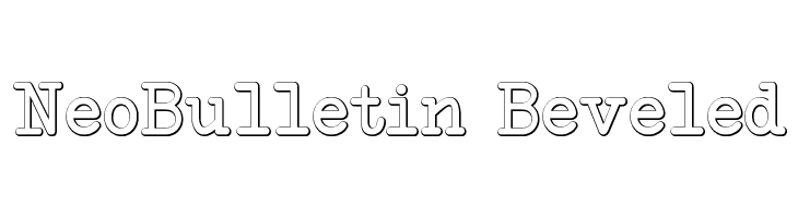 NeoBulletin Beveled Font