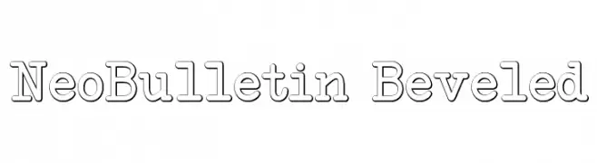 NeoBulletin Beveled  免费字体下载