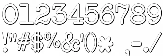 NeoBulletin Beveled Font OTHER CHARS