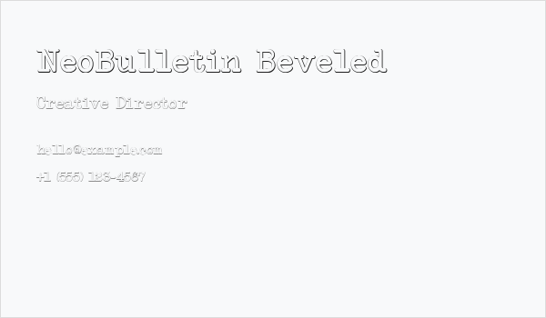 NeoBulletin Beveled Business Card