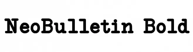 NeoBulletin Bold  Fuentes Gratis Descargar