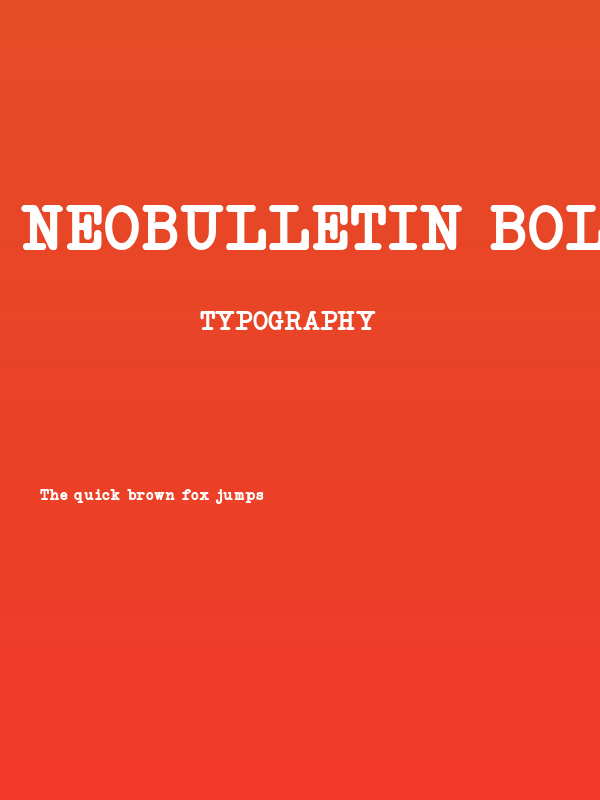 NeoBulletin Bold Poster
