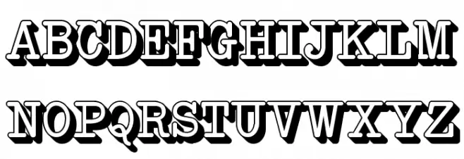 NeoBulletin Extruded Font Litere mari