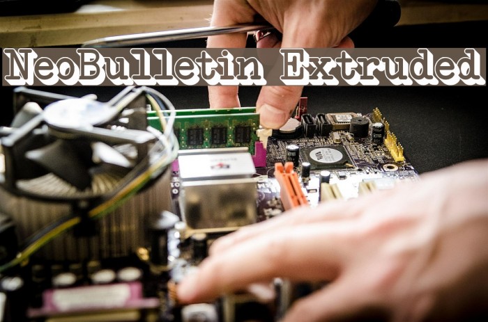 NeoBulletin Extruded Font examples