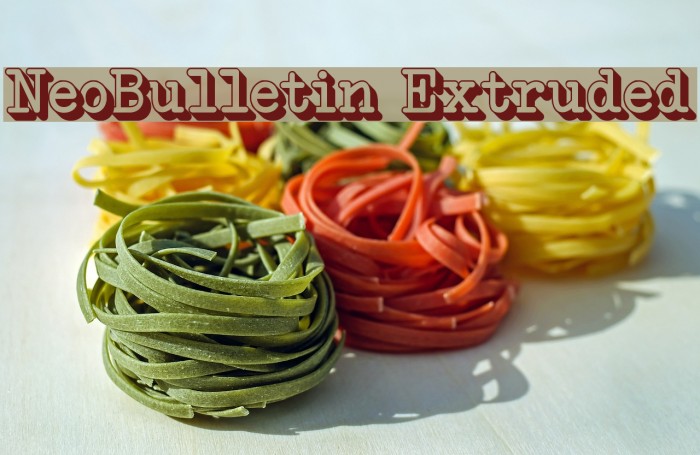 NeoBulletin Extruded Font examples