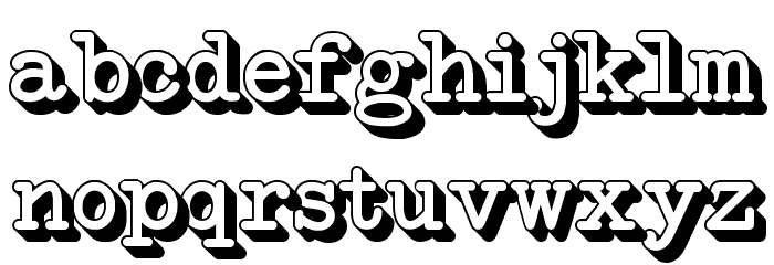 NeoBulletin Extruded Font LOWERCASE