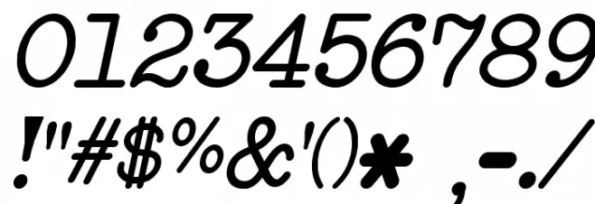 NeoBulletin Italic Font OTHER CHARS