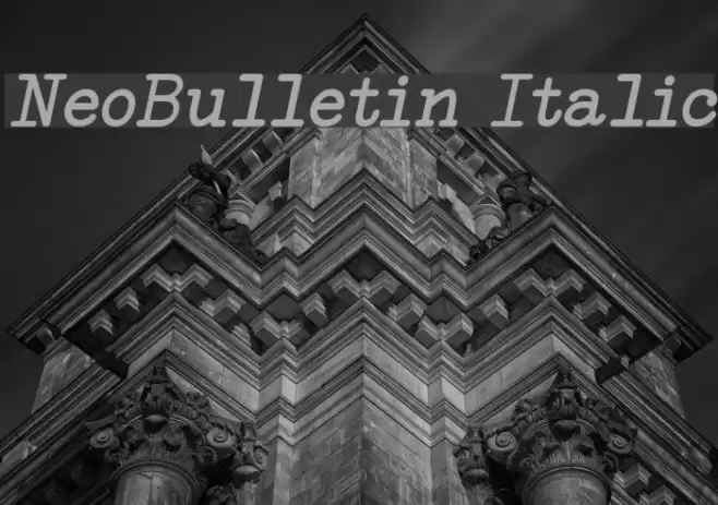 NeoBulletin Italic Font examples