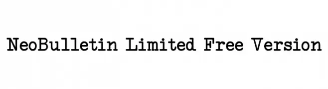 NeoBulletin Limited Free Version  नि: शुल्क फ़ॉन्ट्स डाउनलोड
