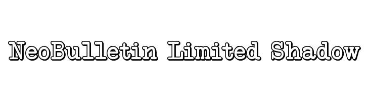 NeoBulletin Limited Shadow  フリーフォントのダウンロード