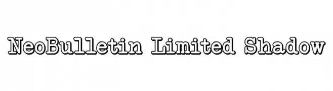 NeoBulletin Limited Shadow  नि: शुल्क फ़ॉन्ट्स डाउनलोड