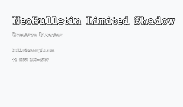NeoBulletin Limited Shadow Business Card