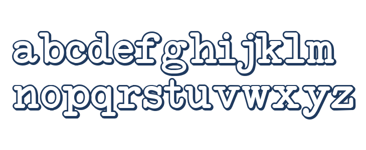 NeoBulletin Limited Shadow Lowercase