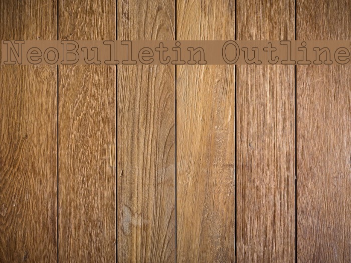 NeoBulletin Outline Font examples