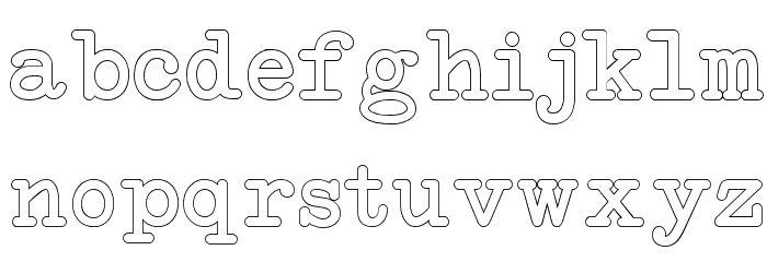 NeoBulletin Outline Font LOWERCASE