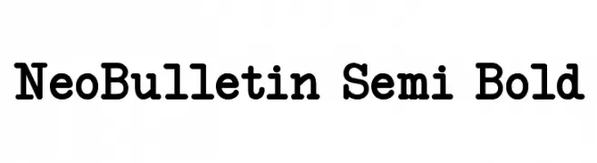 NeoBulletin Semi Bold  नि: शुल्क फ़ॉन्ट्स डाउनलोड