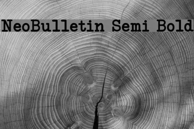 NeoBulletin Semi Bold Font examples