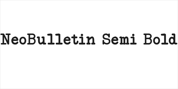NeoBulletin Semi Bold Logo