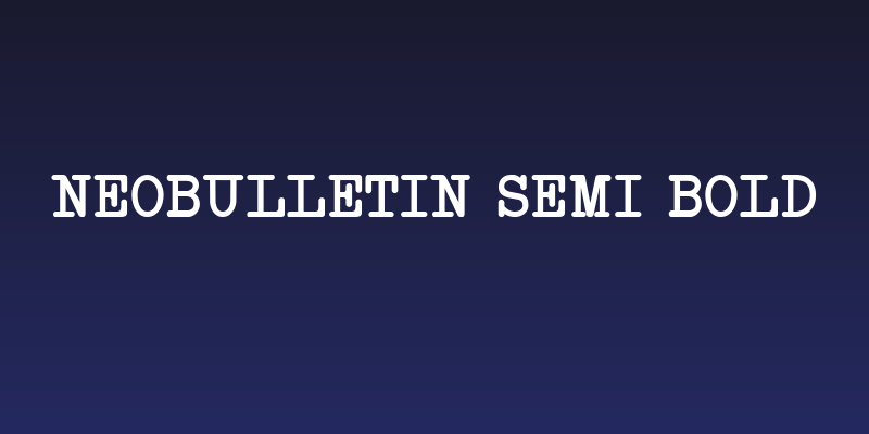 NeoBulletin Semi Bold Social Header