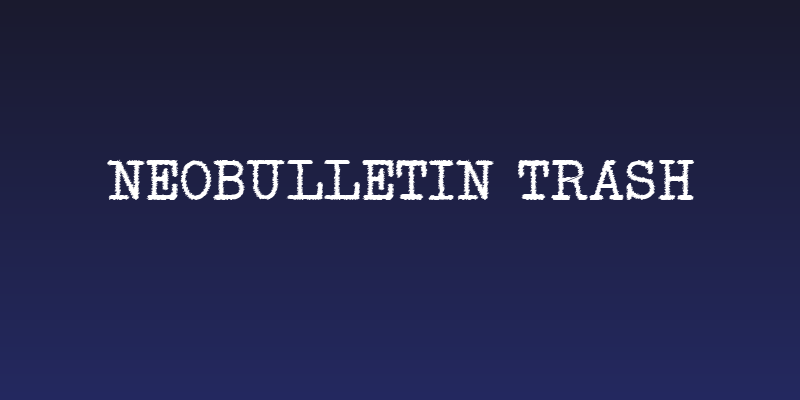 NeoBulletin Trash Social Header