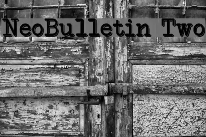 NeoBulletin Two Font examples