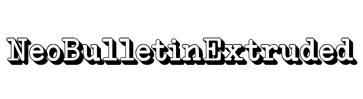 NeoBulletinExtruded Font