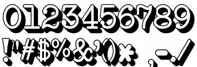 NeoBulletinExtruded Font OTHER CHARS