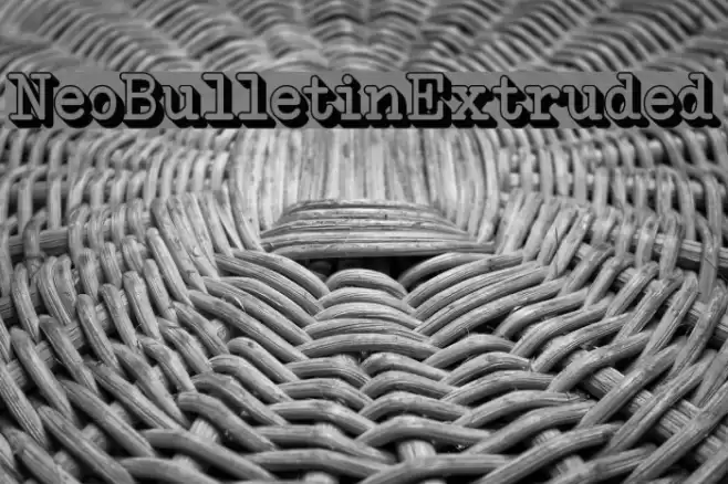 NeoBulletinExtruded Font examples