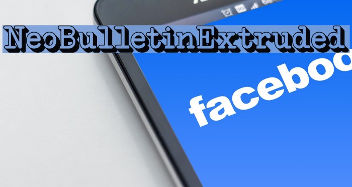 NeoBulletinExtruded Font examples